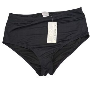 Your Best Look Black High-Waist Bikini Bottoms Size 16 Womens Swimwear NWT